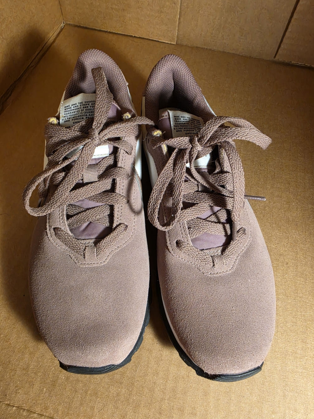 Women's Casual Suede-Texture Nike Sneakers in Brown